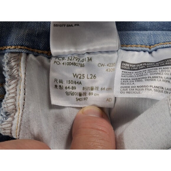 Levi’s 720 High Rise Super Skinny Jeans Women’s 25 Blue Stretch Denim - Picture 6 of 16